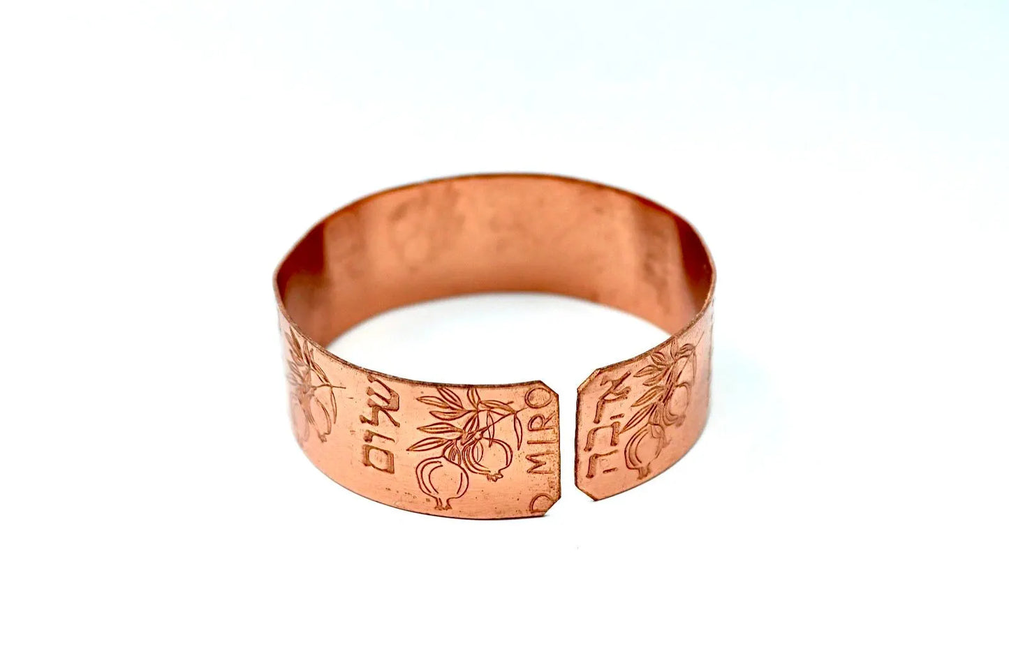 copper bracelet pomegranate with blessing