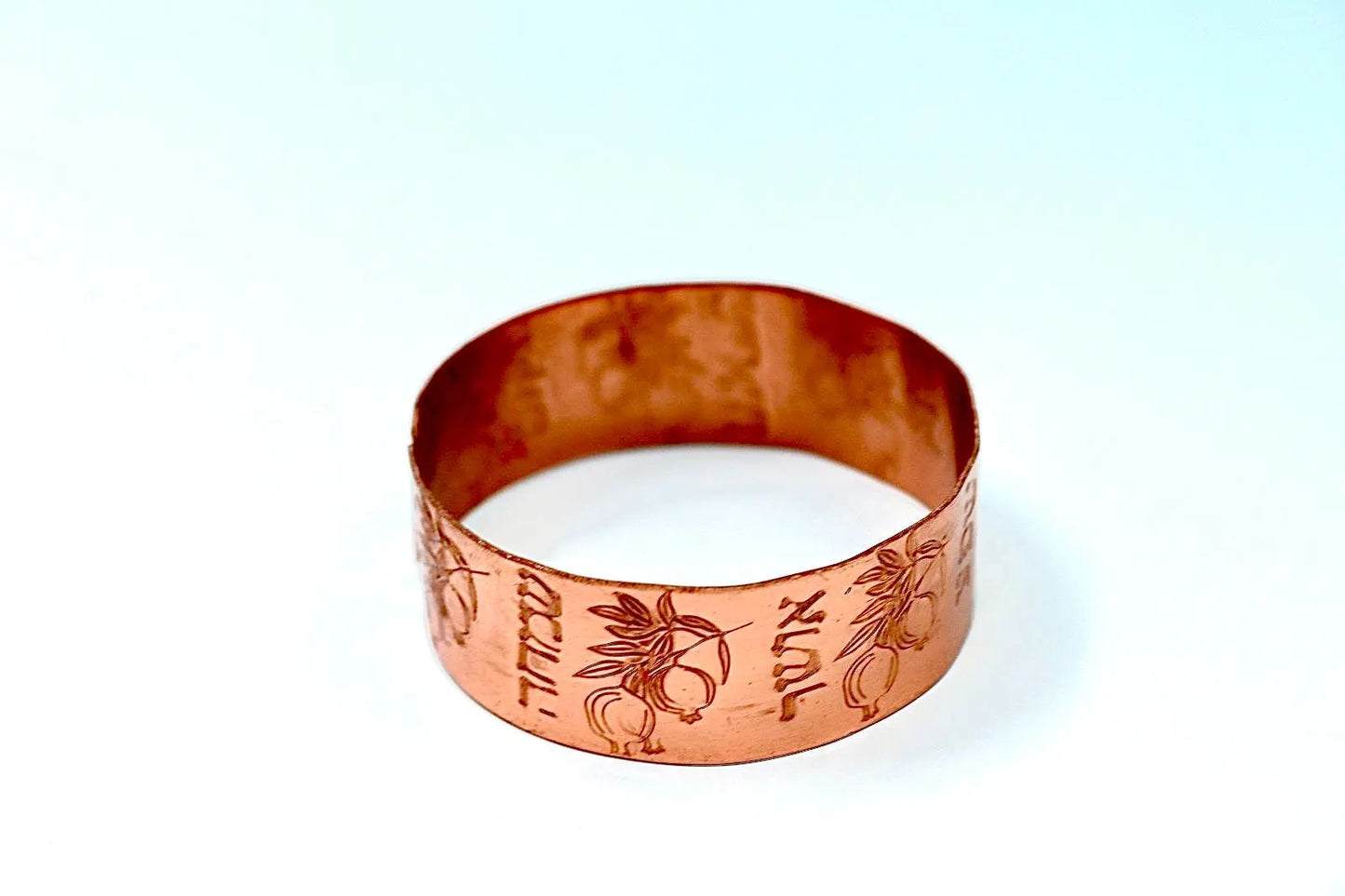 copper bracelet pomegranate with blessing