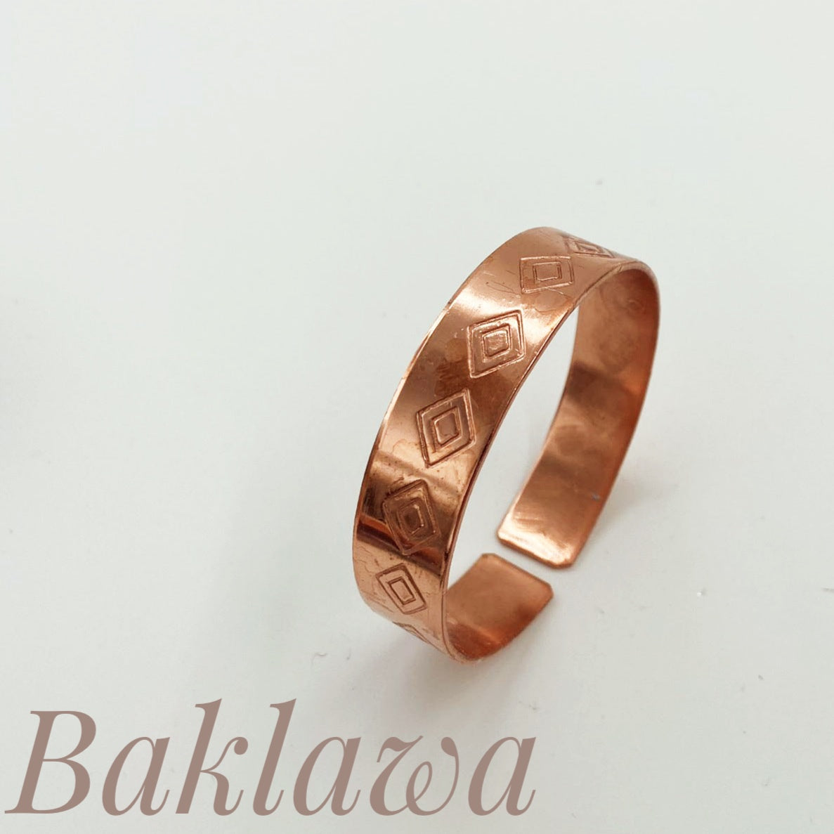 Hand made copper bracelet with unique design