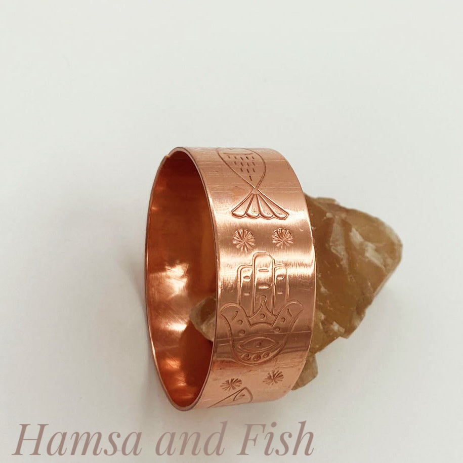 Hand made copper bracelet with unique design