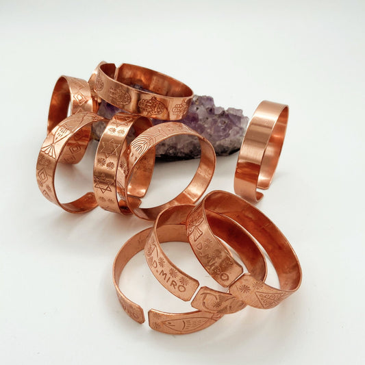 Hand made copper bracelet with unique design