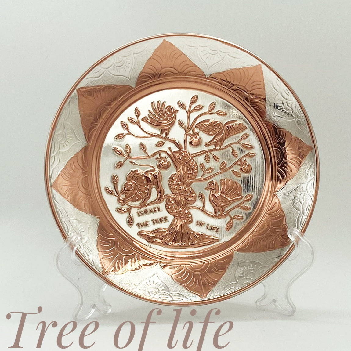 copper artwork mixed with silver 16cm