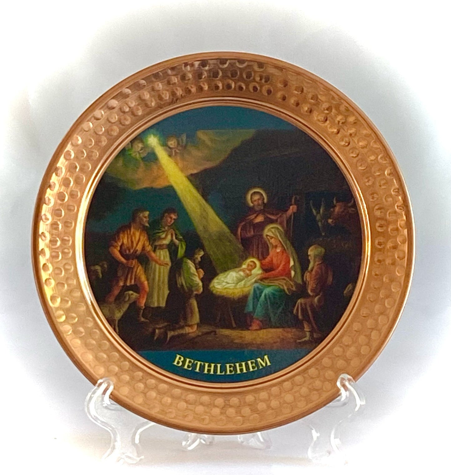 copper artwork "nativity Bethlehem"